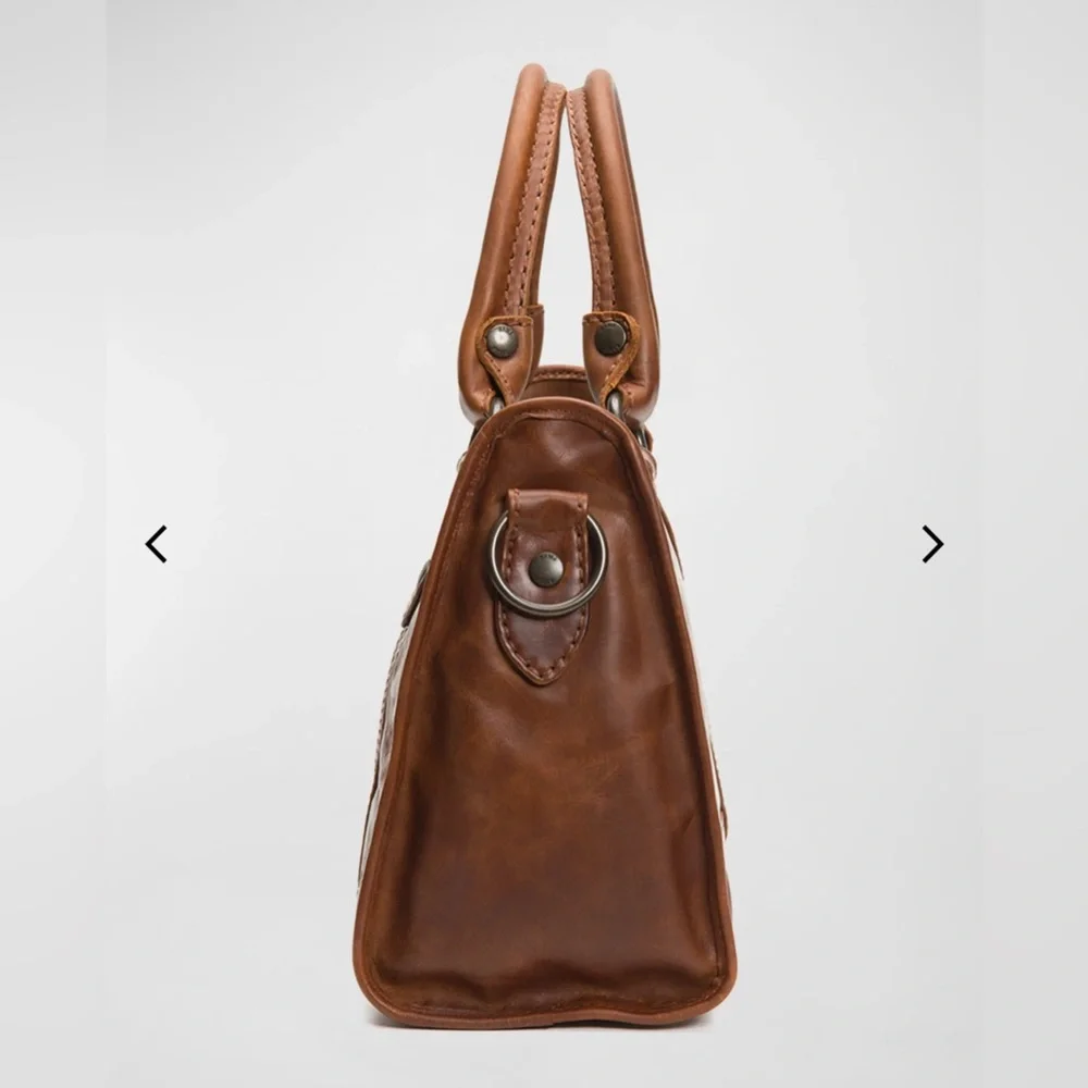 Frye Brown Leather Satchel - Picture 4 of 5